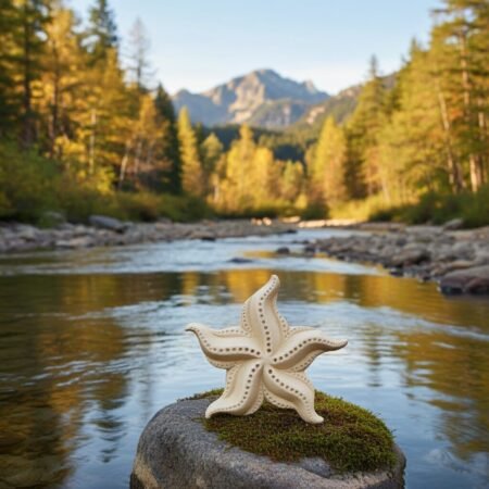 Alternative view of Terracotta Clay Pottery Sicily Starfish