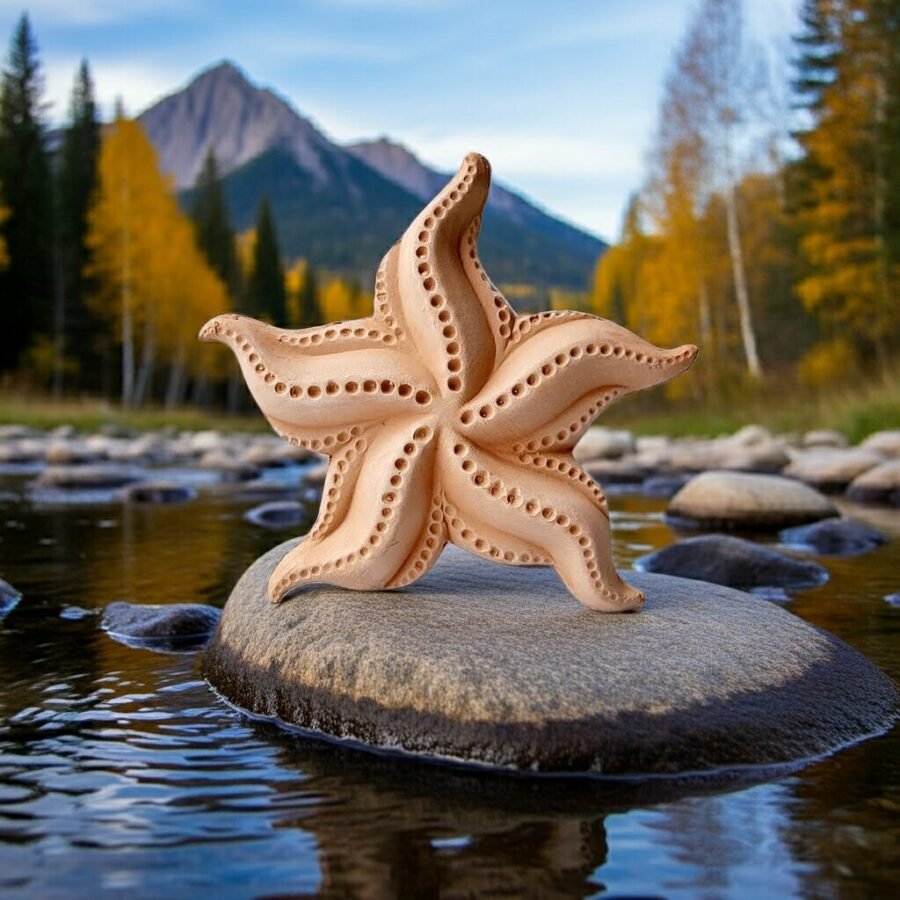 Terracotta Clay Pottery Sicily Starfish - Image 3