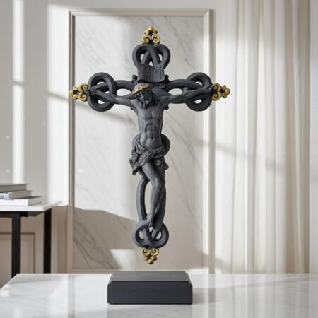 Lava Statues Volcano Etna Sicily Christ