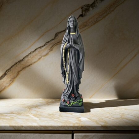 Lava Statues Volcano Etna Sicily Virgin mary with clasped hands