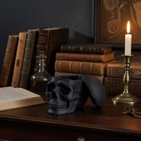 Lava Statues Volcano Etna Sicily Skull with Lid
