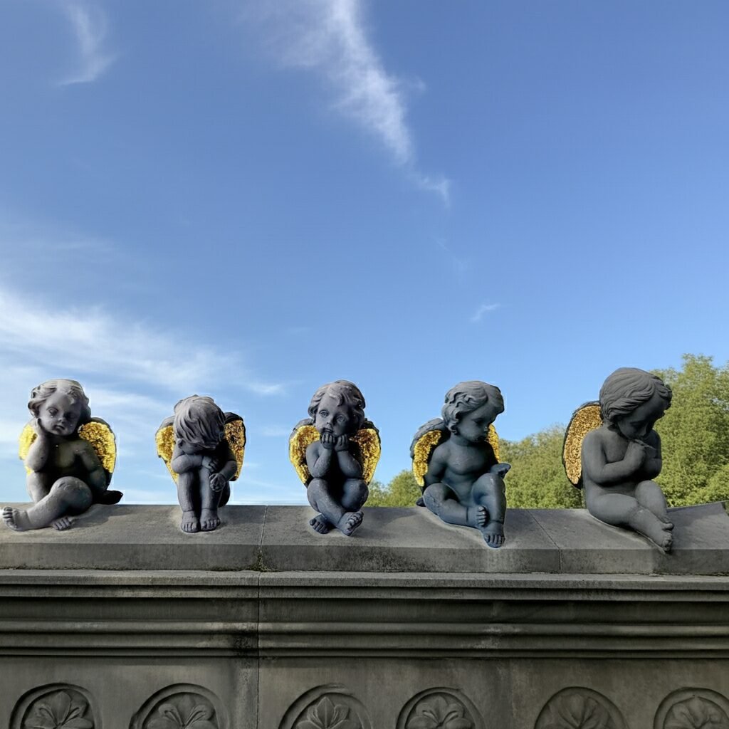 Lava Statues Volcano Etna Sicily Angel - Image 9