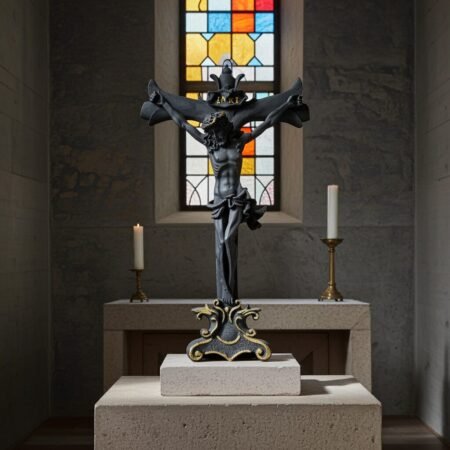 Lava Statues Volcano Etna Sicily Christ