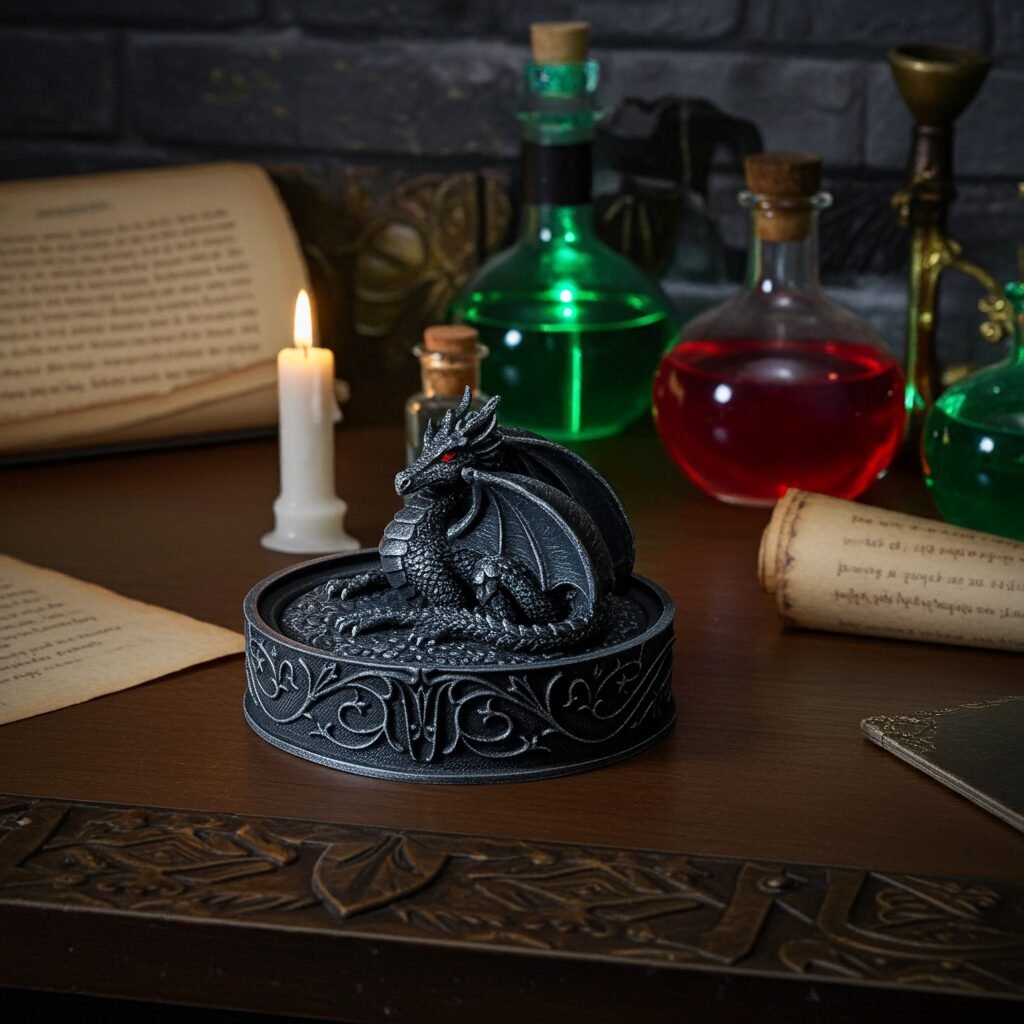 Lava Statues Volcano Etna Sicily Dragon jewellery Box - Image 10