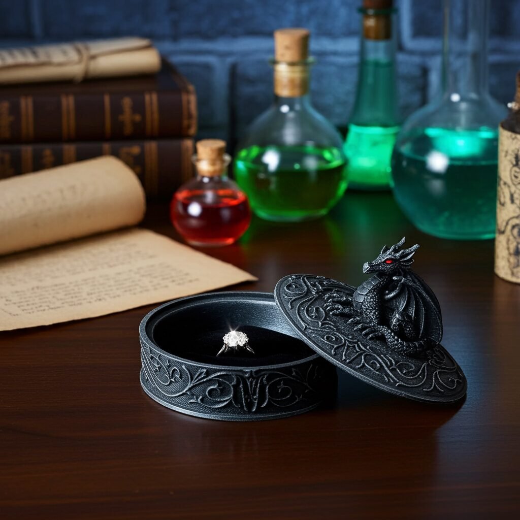 Lava Statues Volcano Etna Sicily Dragon jewellery Box - Image 7