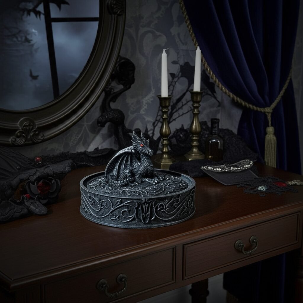 Lava Statues Volcano Etna Sicily Dragon jewellery Box - Image 8