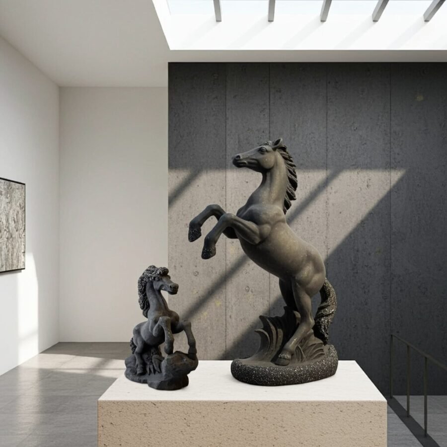 Lava Statues Volcano Etna Sicily Horse - Image 4