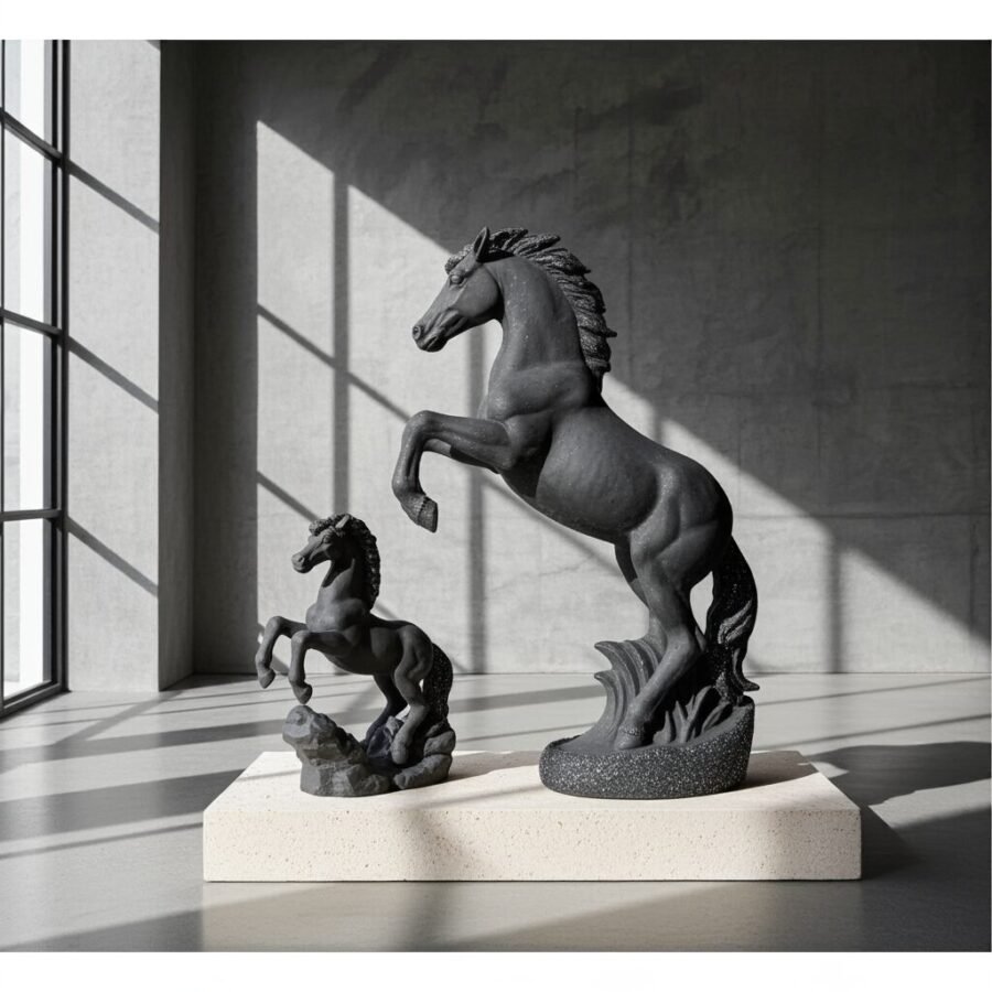 Lava Statues Volcano Etna Sicily Horse - Image 6