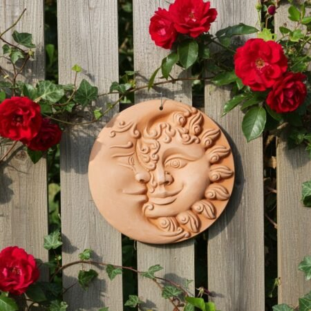 Alternative view of Terracotta Clay Pottery Sicily Sun/Moon