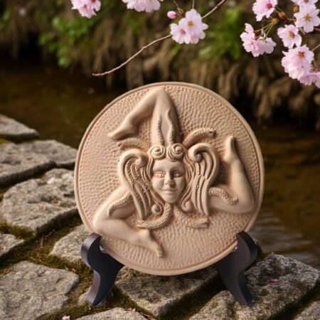 Terracotta Clay Pottery Sicily Trinacria/disc