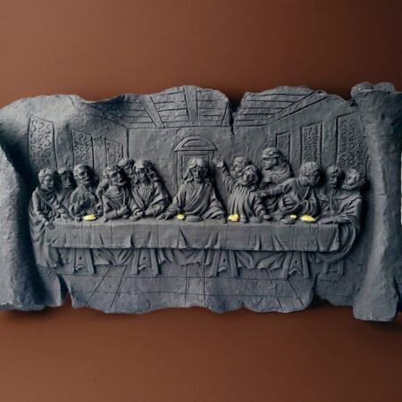 Alternative view of Lava Statues Volcano Etna Sicily The Last Supper