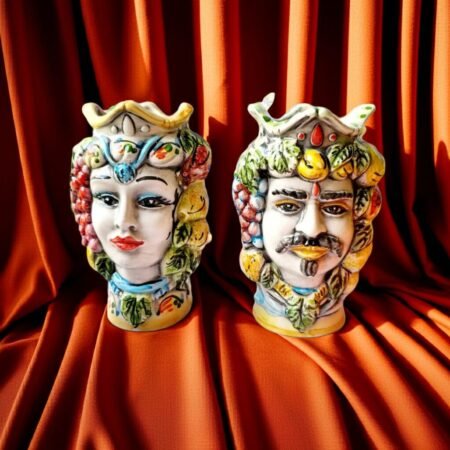 Sicilan Testa di Moro Caltagirone Ceramic hand decorated 13cm