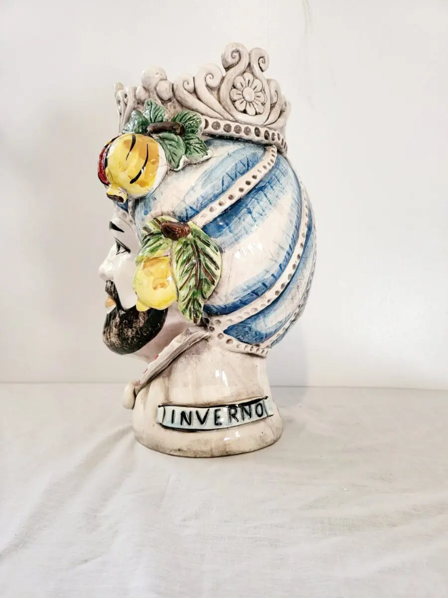 Sicilan Testa di Moro Caltagirone Ceramic hand decorated 33cm - Etna in  Sydney