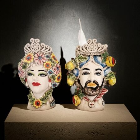 Sicilan Seasons Testa di Moro Caltagirone Ceramic hand decorated 30cm