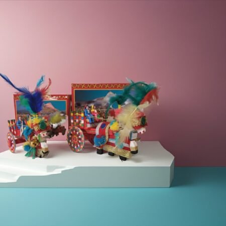 Alternative view of a SOUVENIRS, Carretto Siciliano, Sicilian carts, wood made, Sicily