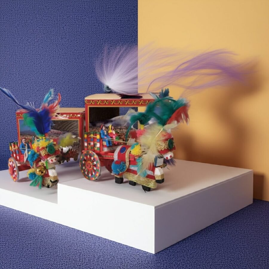 a SOUVENIRS, Carretto Siciliano, Sicilian carts, wood made, Sicily - Image 3