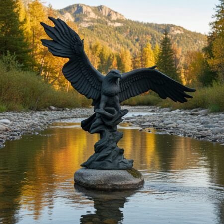 Lava Statues Volcano Etna Sicily Eagle