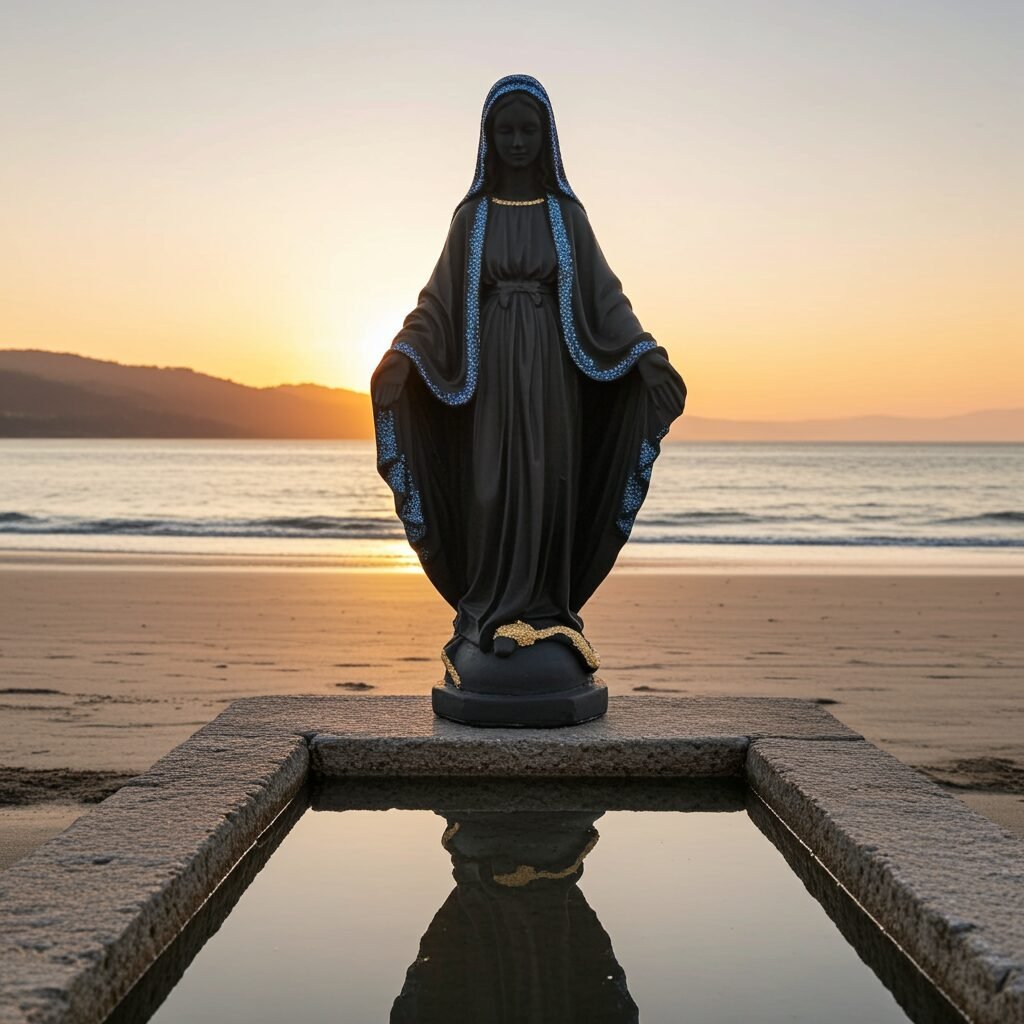 Lava Statues Volcano Etna Sicily Virgin Mary - Image 3