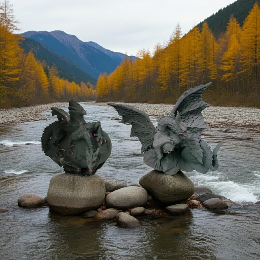 Lava Statues Volcano Etna Sicily Dragon - Image 2