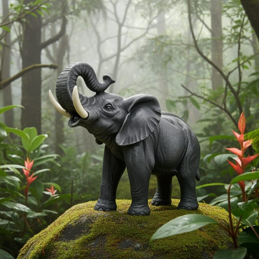 Lava Statues Volcano Etna Sicily Elephant