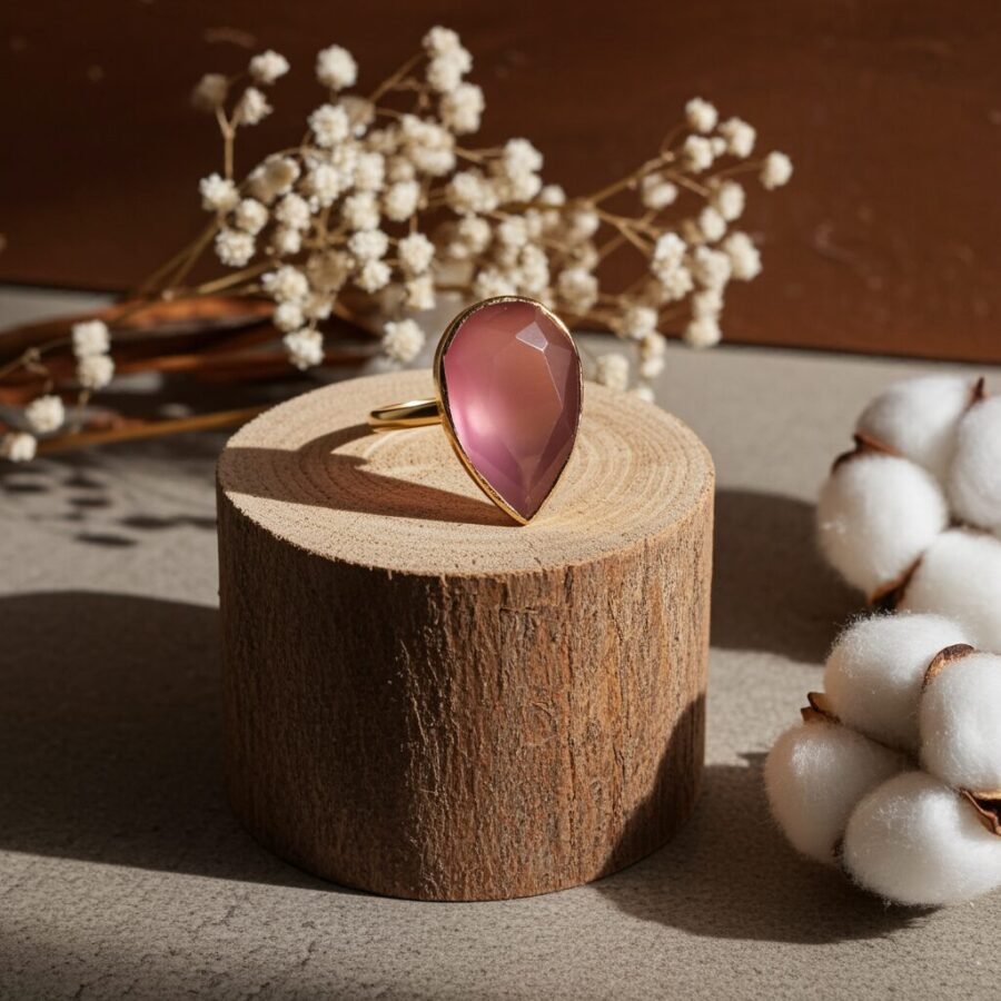 Natural Cat's Eye ring, ADJUSTABLE RING, Natural Gemstone Ring, vintage ring, Handmade Rings, Artisan Jewelry, Rings for women, gift, made in Sicily. - Image 2