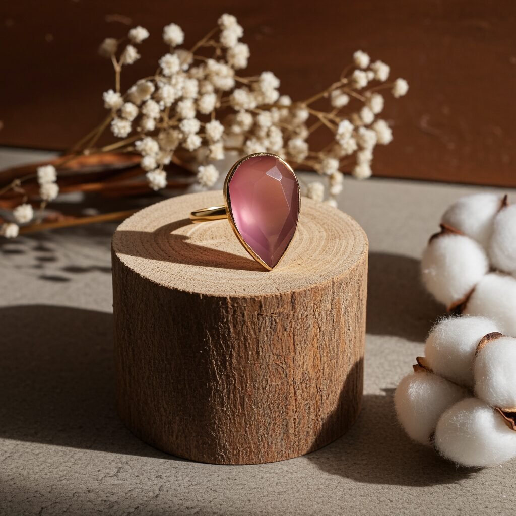 Natural Cat's Eye ring, ADJUSTABLE RING, Natural Gemstone Ring, vintage ring, Handmade Rings, Artisan Jewelry, Rings for women, gift, made in Sicily. - Image 2