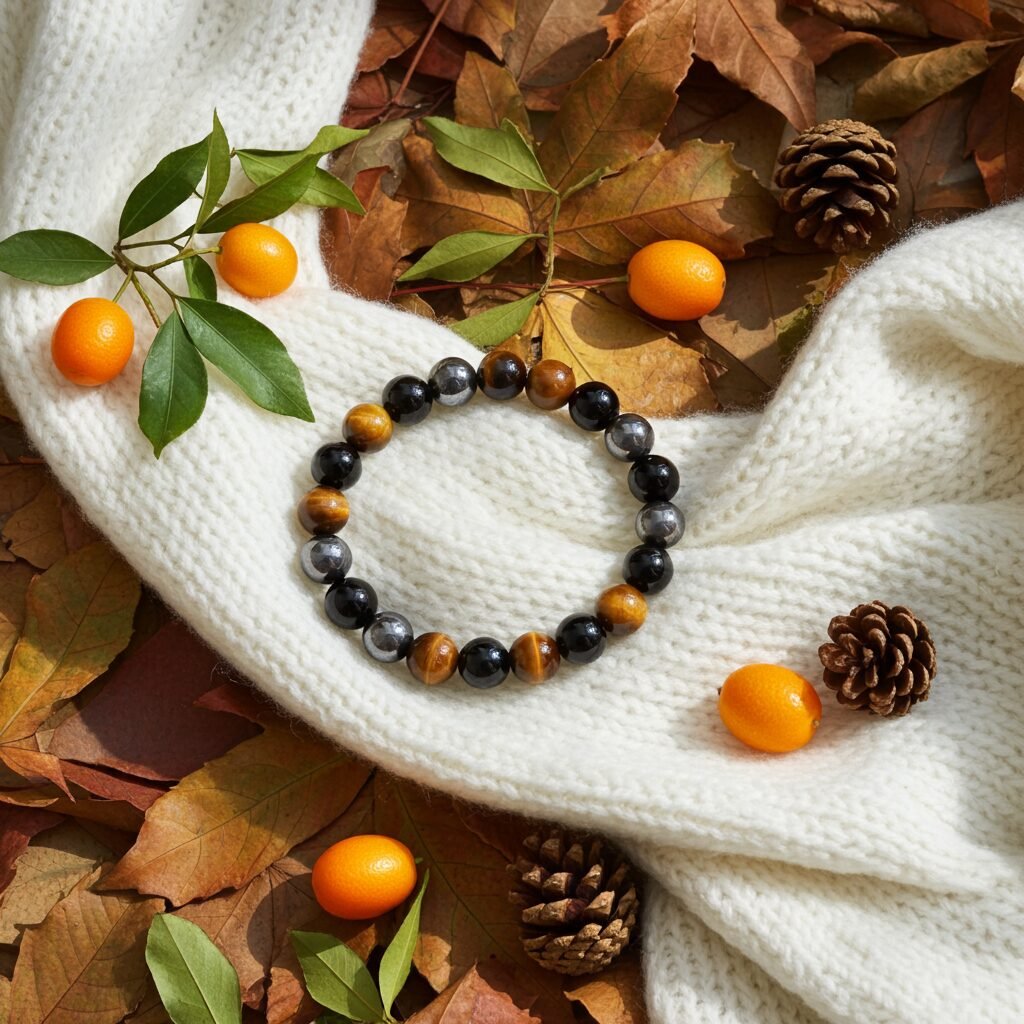 Men's Natural Hematite Bracelet Yellow Tiger Eye Beaded Bracelet Energy Bracelet Healing Bracelet Best Gift For Friends Families - Image 6