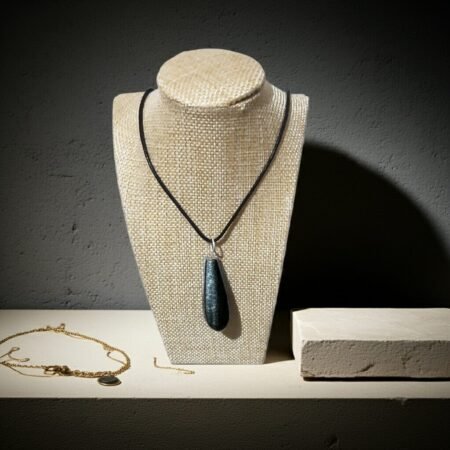 Agate Blue Pendant Necklace and Angelite Pendant Necklace, Natural stone pendant necklace, gift for women, mother's day gift, gift for her.