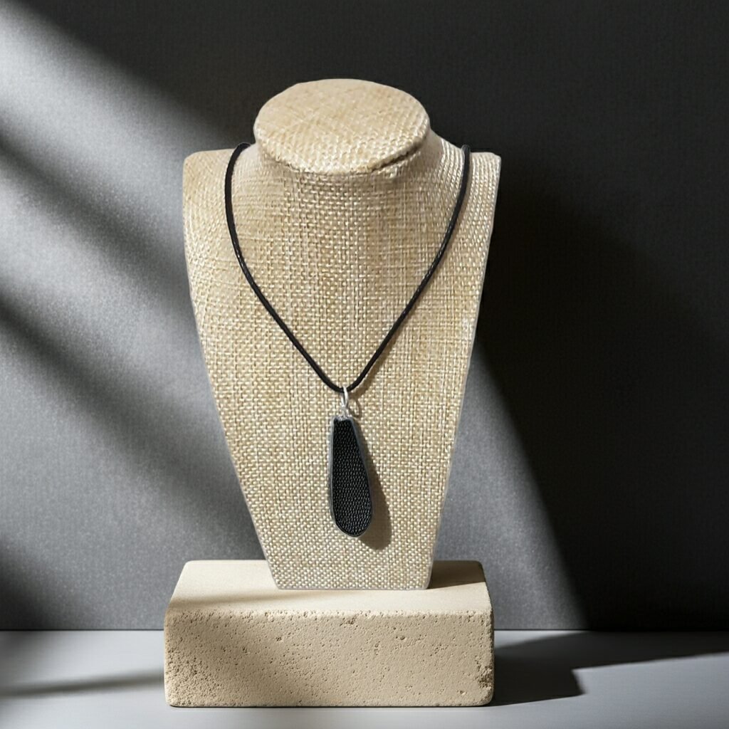 Agate Blue Pendant Necklace and Angelite Pendant Necklace, Natural stone pendant necklace, gift for women, mother's day gift, gift for her. - Image 2