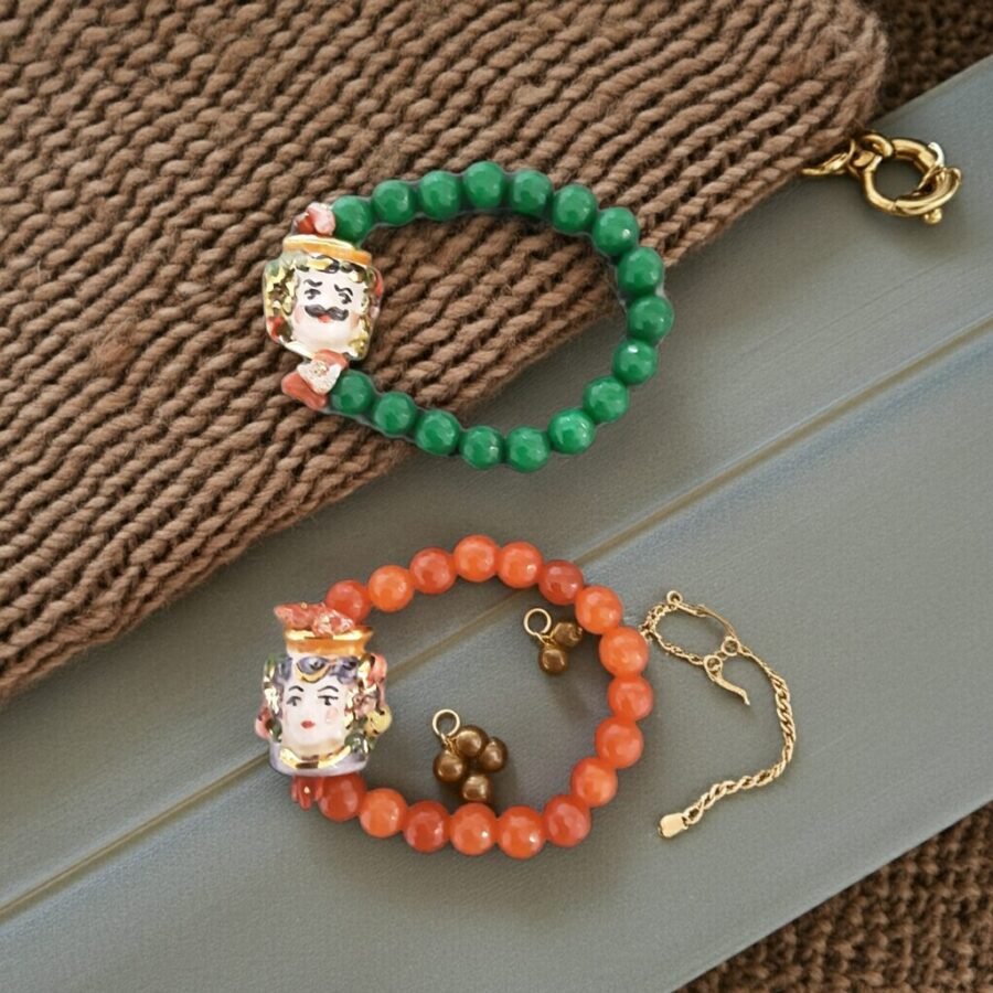 Sicilian Bracelet testa di caltagirone, gift, Sicily