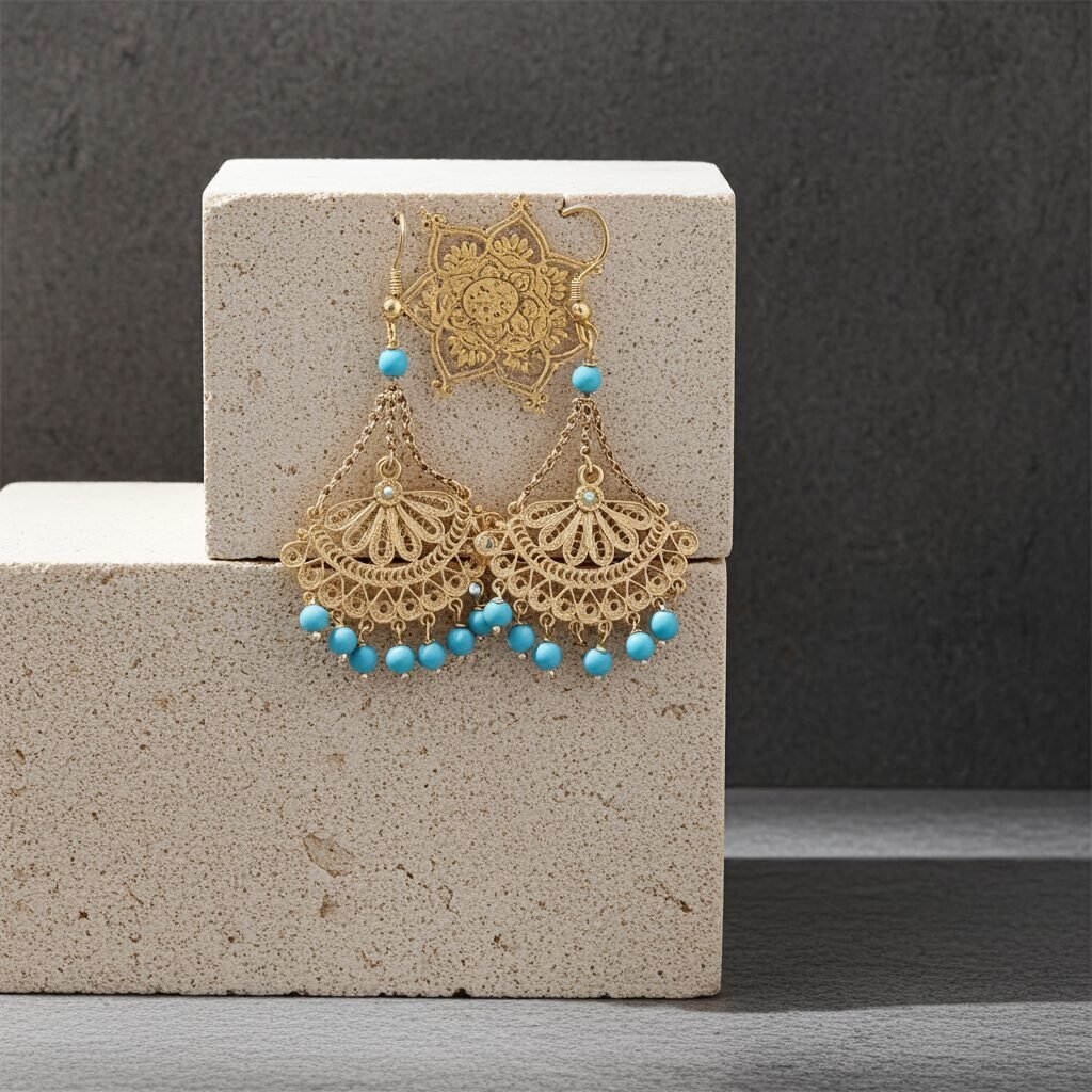Dolce Vita Earrings made in Sicily,  handmade, gift - Image 4
