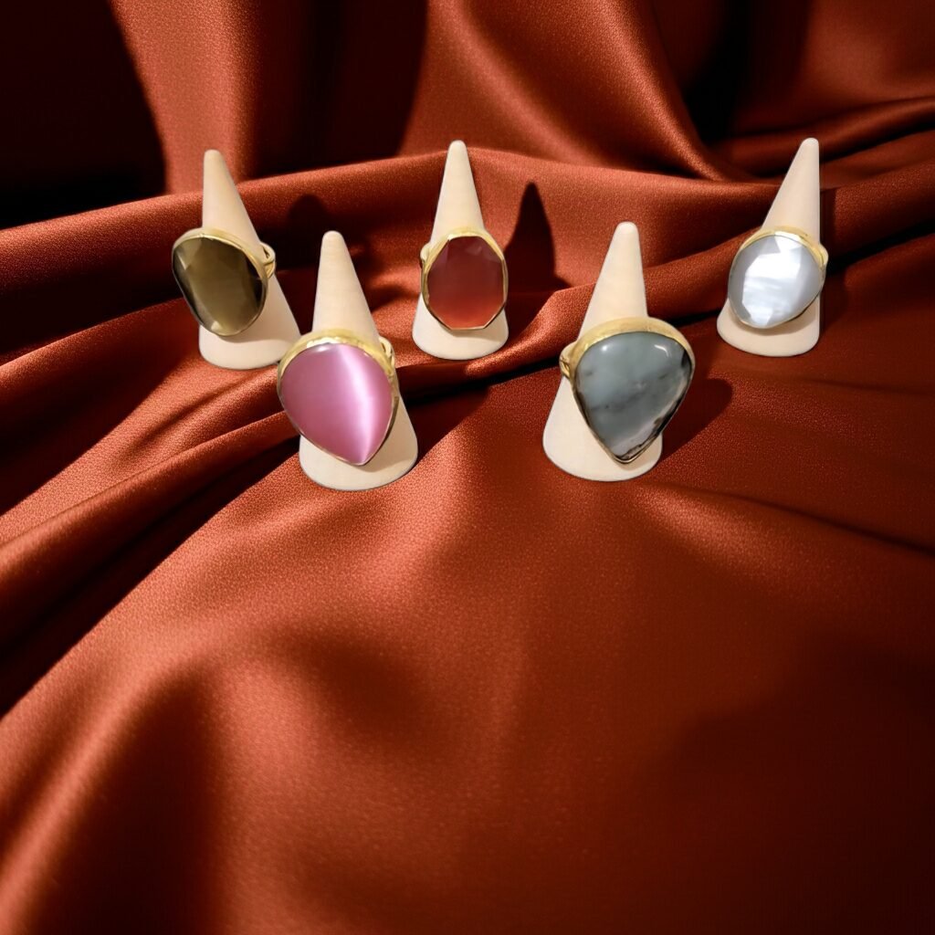 Cat's Eye Stone, different colour, ADJUSTABLE RINGS, Natural Gemstone Rings, vintage rings, Handmade Rings, Artisan Jewelry, Rings for women, gift, made  in Sicily (italy). - Image 10