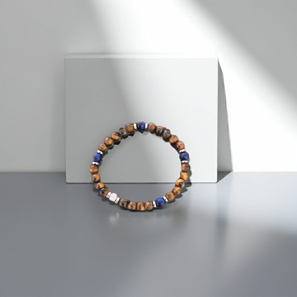 Men's Bracelet Yellow Tiger Eye Beaded Bracelet Energy Bracelet Healing Bracelet Best Gift For Friends Families, made in Sicily. - Image 9