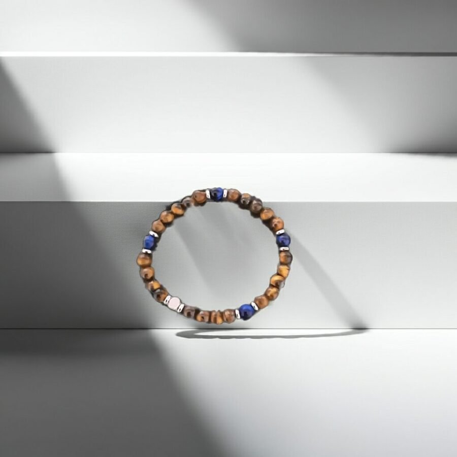 Men's Bracelet Yellow Tiger Eye Beaded Bracelet Energy Bracelet Healing Bracelet Best Gift For Friends Families, made in Sicily. - Image 4