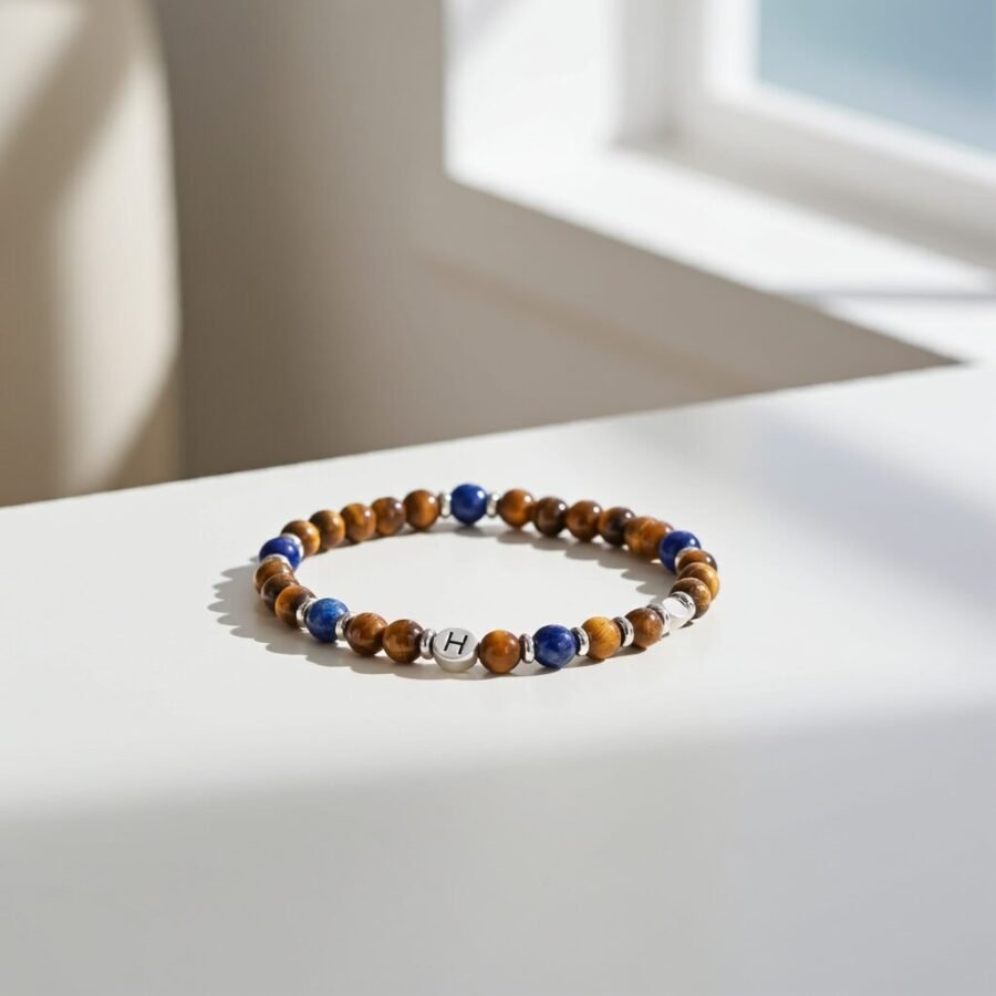 Men's Bracelet Yellow Tiger Eye Beaded Bracelet Energy Bracelet Healing Bracelet Best Gift For Friends Families, made in Sicily. - Image 11