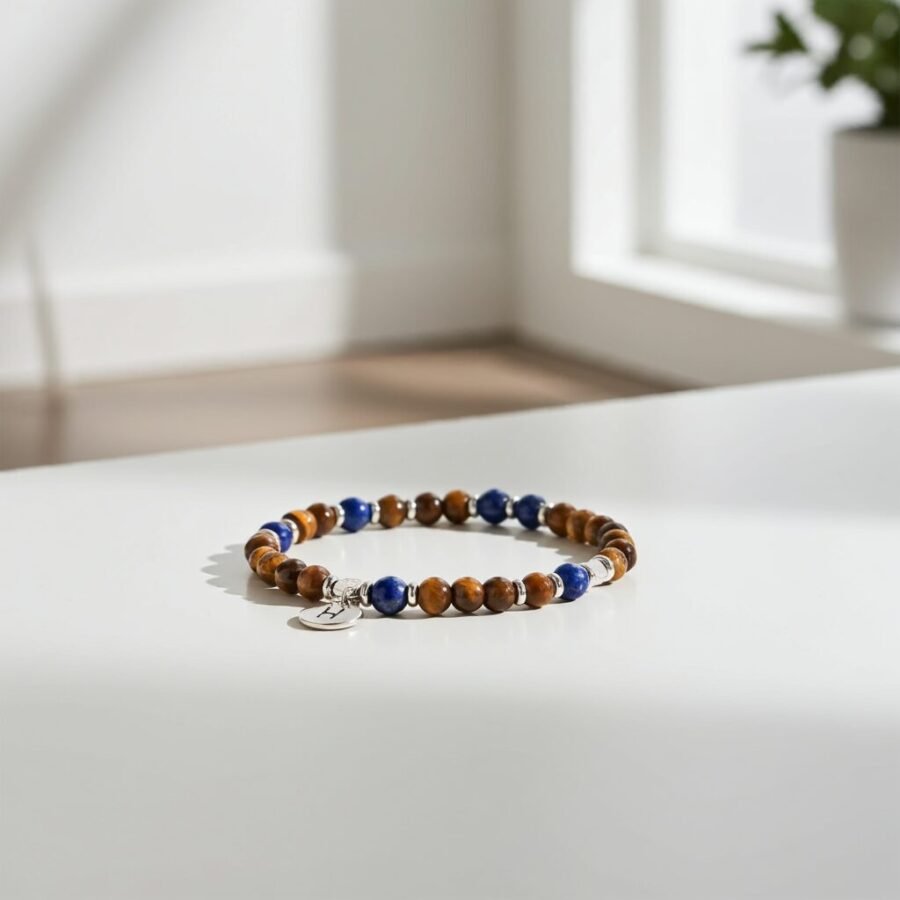 Men's Bracelet Yellow Tiger Eye Beaded Bracelet Energy Bracelet Healing Bracelet Best Gift For Friends Families, made in Sicily. - Image 10