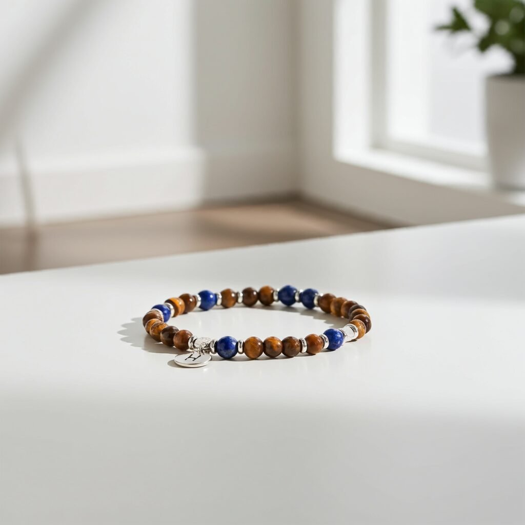 Men's Bracelet Yellow Tiger Eye Beaded Bracelet Energy Bracelet Healing Bracelet Best Gift For Friends Families, made in Sicily. - Image 10