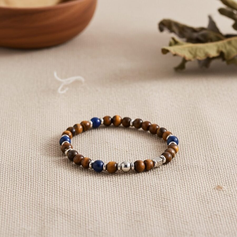 Men's Bracelet Yellow Tiger Eye Beaded Bracelet Energy Bracelet Healing Bracelet Best Gift For Friends Families, made in Sicily. - Image 6