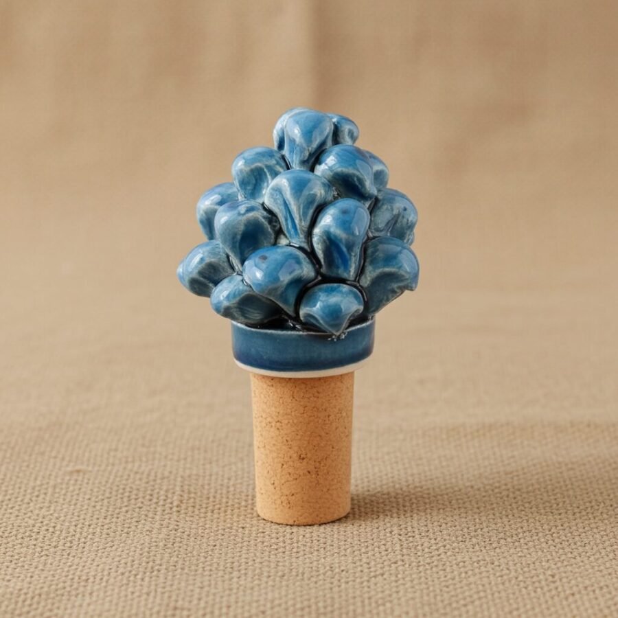 Sicilian lemons, Pinecone Ceramic, handmade wine stopper, Sicily. - Image 5