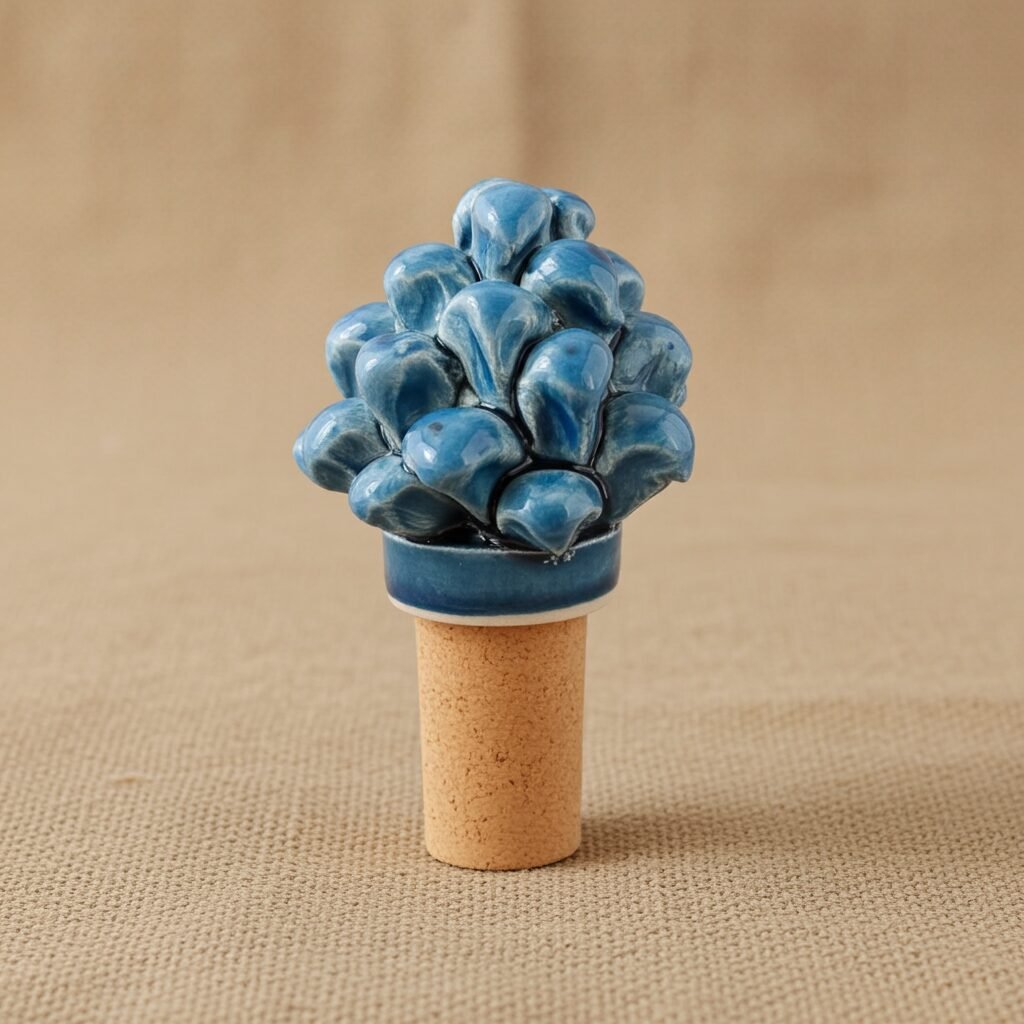 Sicilian lemons, Pinecone Ceramic, handmade wine stopper, Sicily. - Image 5